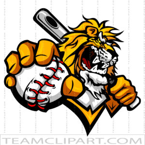 Lion Baseball Clipart