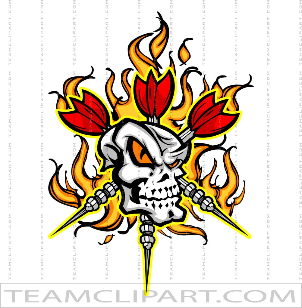 Darts Skull Logo