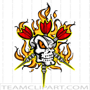 Darts Skull Logo