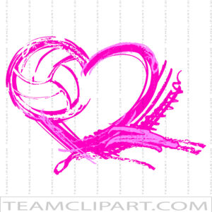 Pink Volleyball Logo