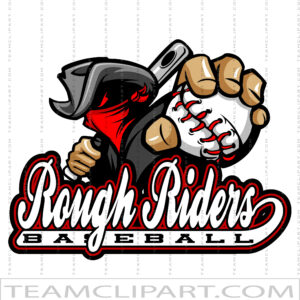 Roughrider Baseball Clipart