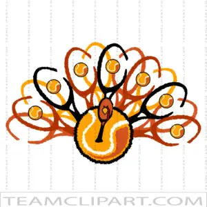 Thanksgiving Turkey Tennis Clipart