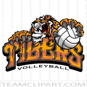 Tigers Volleyball Clip Art