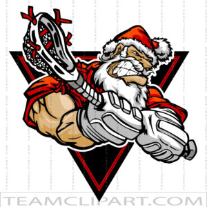 Santa Lacrosse Cartoon