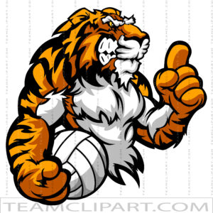 Tiger Volleyball Vector Image