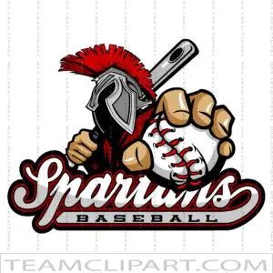 Cartoon Baseball Spartan