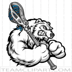 Lacrosse Polar Bear Cartoon